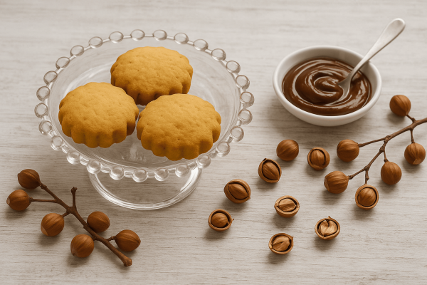 Bottoni di Frolla ripieno alla Nocciolata